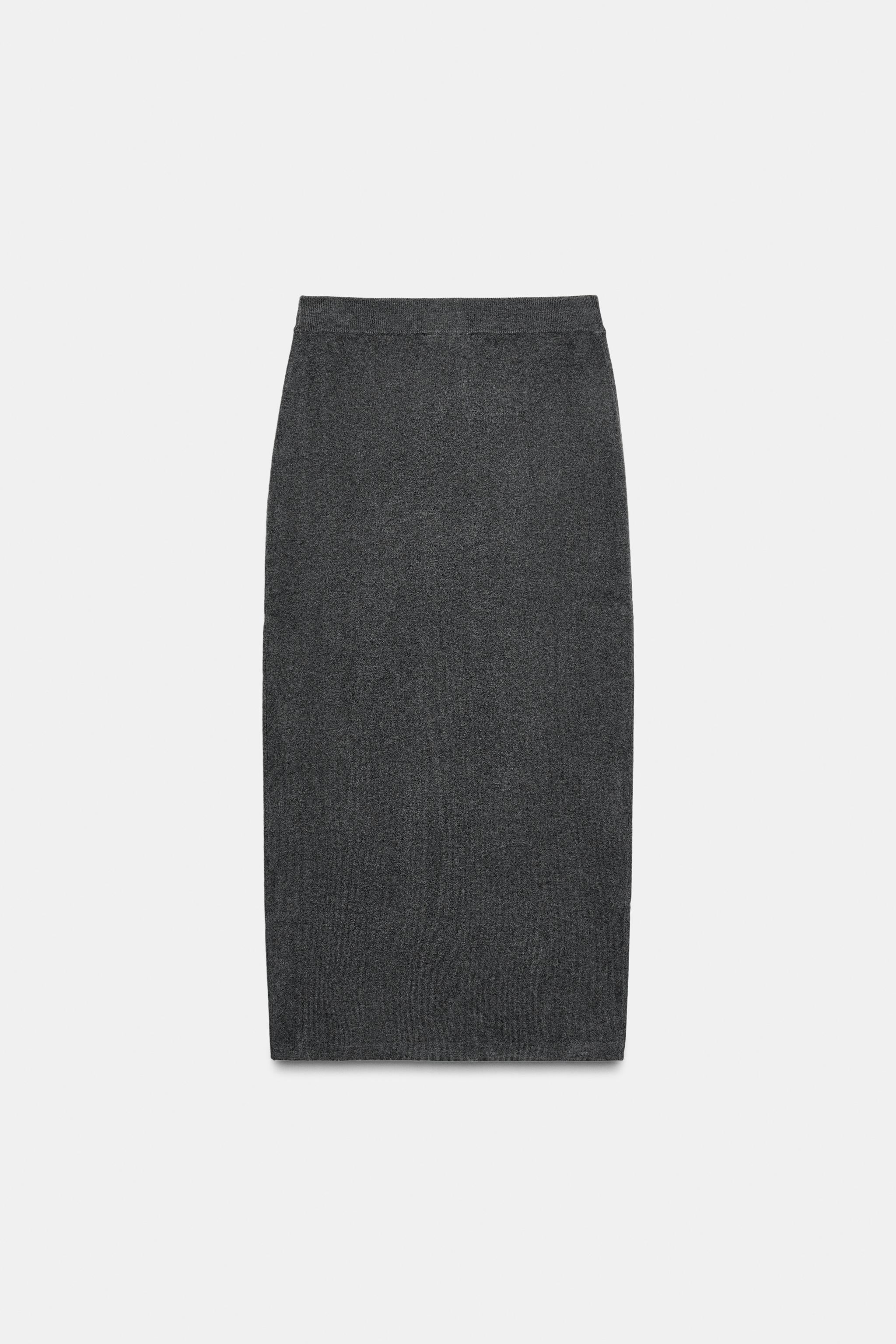 SOFT TOUCH PLAIN KNIT MIDI SKIRT